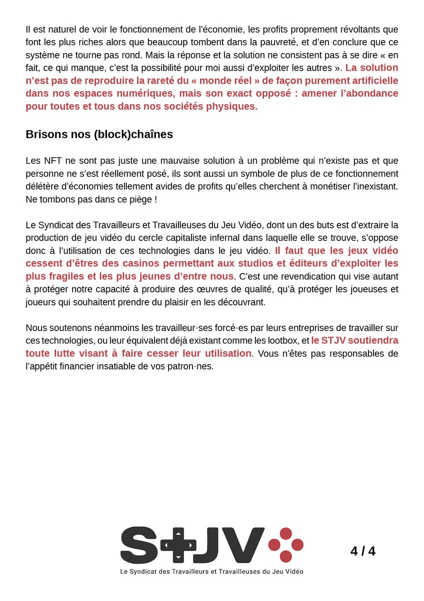 📣 🙈 NFT dans les jeux vidéo : technologie délétère, bulle spéculative, tout est à jeter ⤵️

Version complète et sourcée : stjv.fr/2022/02/nft-da…