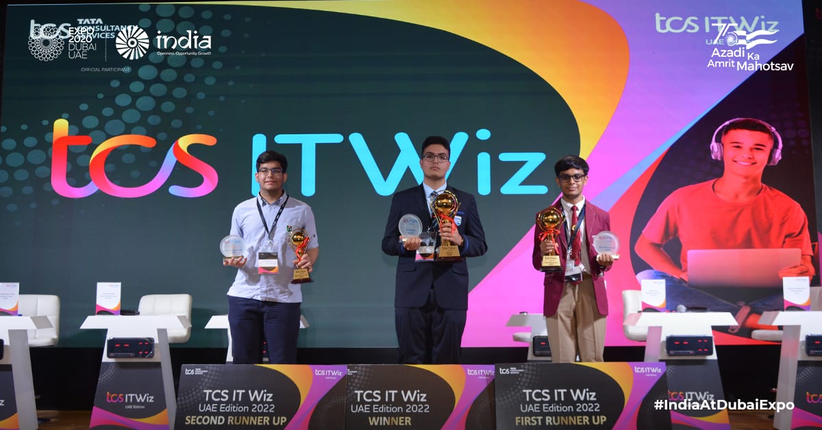India at Expo 2020 (@indiaexpo2020) on Twitter photo Mr. Shayan Ali Ahmad, <a href="/gems_uis/">GEMS United Indian School</a>, Mr. Jayanth Ramganesh, Gems Millenium School and Mr. Ansh Talwar, Dubai International Academy - Emirates Hills bagged the winning title for the <a href="/TCS/">Tata Consultancy Services</a> IT Wiz Quiz, organised at the #IndiaPavilion.
#Expo2020Dubai #IndiaAtDubaiExpo Mr. Shayan Ali Ahmad, <a href="/gems_uis/">GEMS United Indian School</a>, Mr. Jayanth Ramganesh, Gems Millenium School and Mr. Ansh Talwar, Dubai International Academy - Emirates Hills bagged the winning title for the <a href="/TCS/">Tata Consultancy Services</a> IT Wiz Quiz, organised at the #IndiaPavilion.
#Expo2020Dubai #IndiaAtDubaiExpo