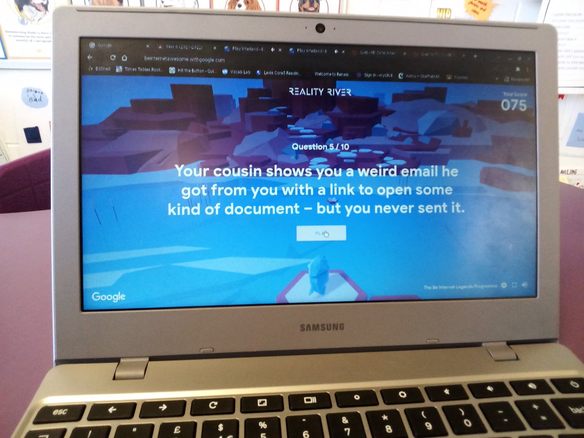 Online safety has been a real focus in school this week and Y6 have been learning top tips to stay safe by playing the game 'Interland' #beinternetawesome #SaferInternetDay2022
