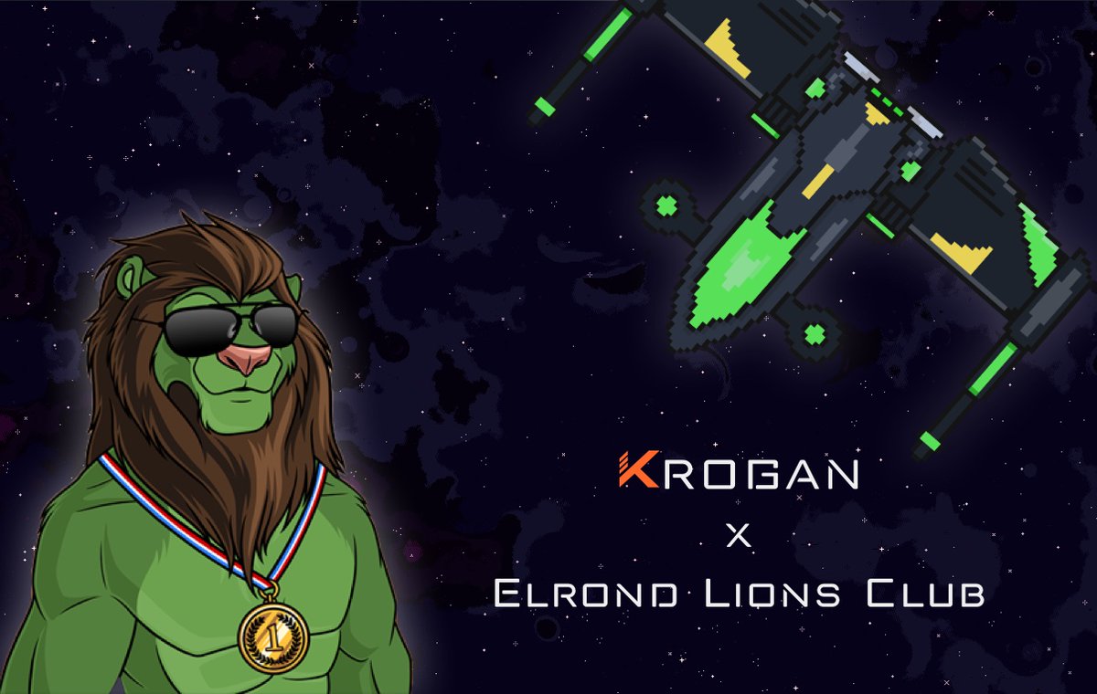 #NFTGiveaway ⚡️

Lions of the Krogan galaxy... We have partnered up for 3 winners to get an amazing prize 🎁

1 x $EGLD
1 x Krogan NFT
1 x Elrond Lions NFT

☑️ ❤️ &amp; RT
☑️ Follow <a href="/KroganCoin/">Krogan ⚡️</a> &amp; @ElrondLionsClub 
☑️ Join Discord👇:
dsc.gg/krogan
discord.gg/FSgJRsukJF