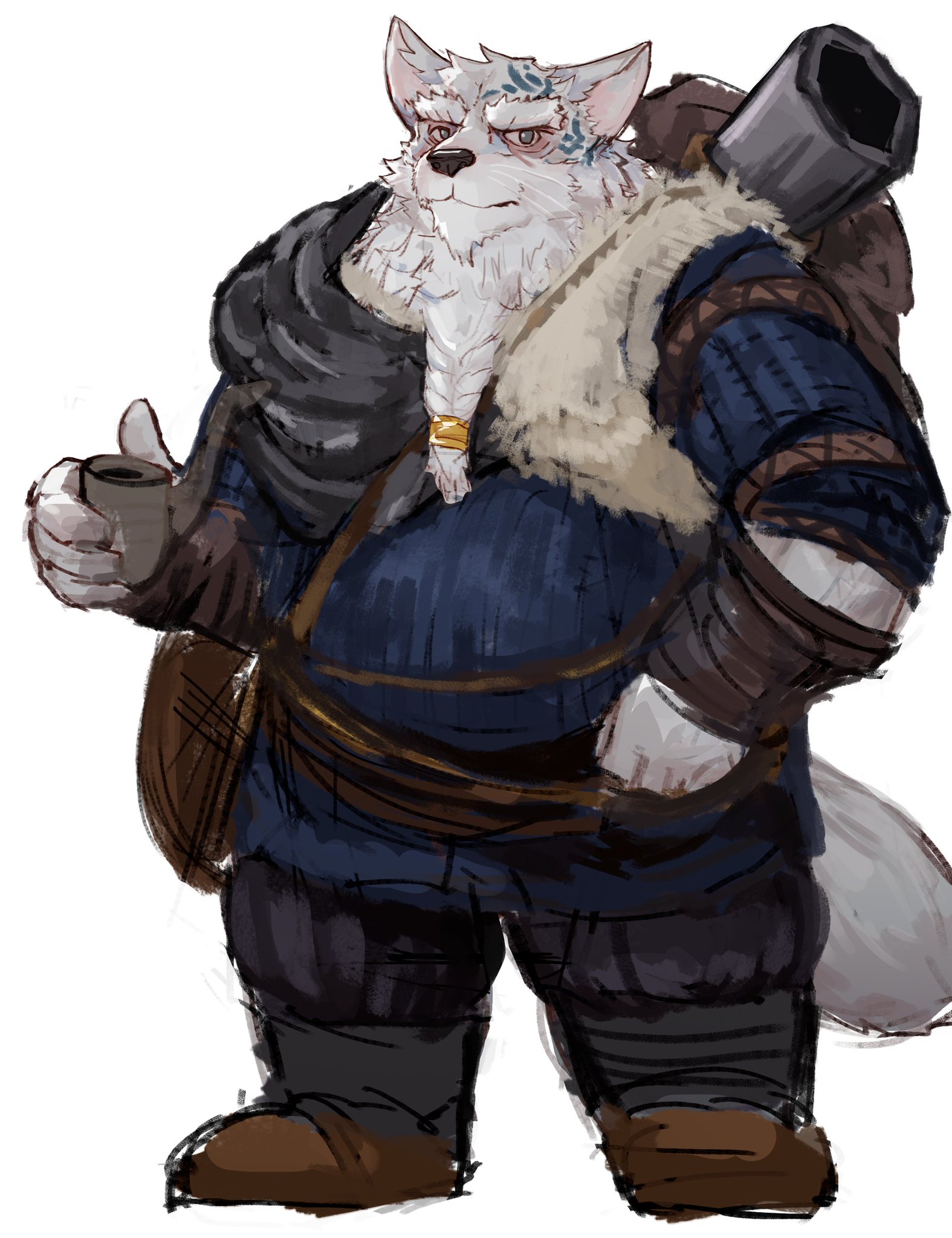 Tavern of Spear on Twitter "An old arctic fox Also is the barkeeper in