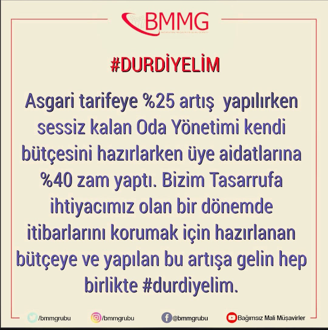 bmmgrubu's tweet photo. İstanbul Odamızın tarifenin çok üzerinde aidat zammına gelin hep birlikte #durdiyelim #bmmgrubu https://t.co/mioN1H7iTm
