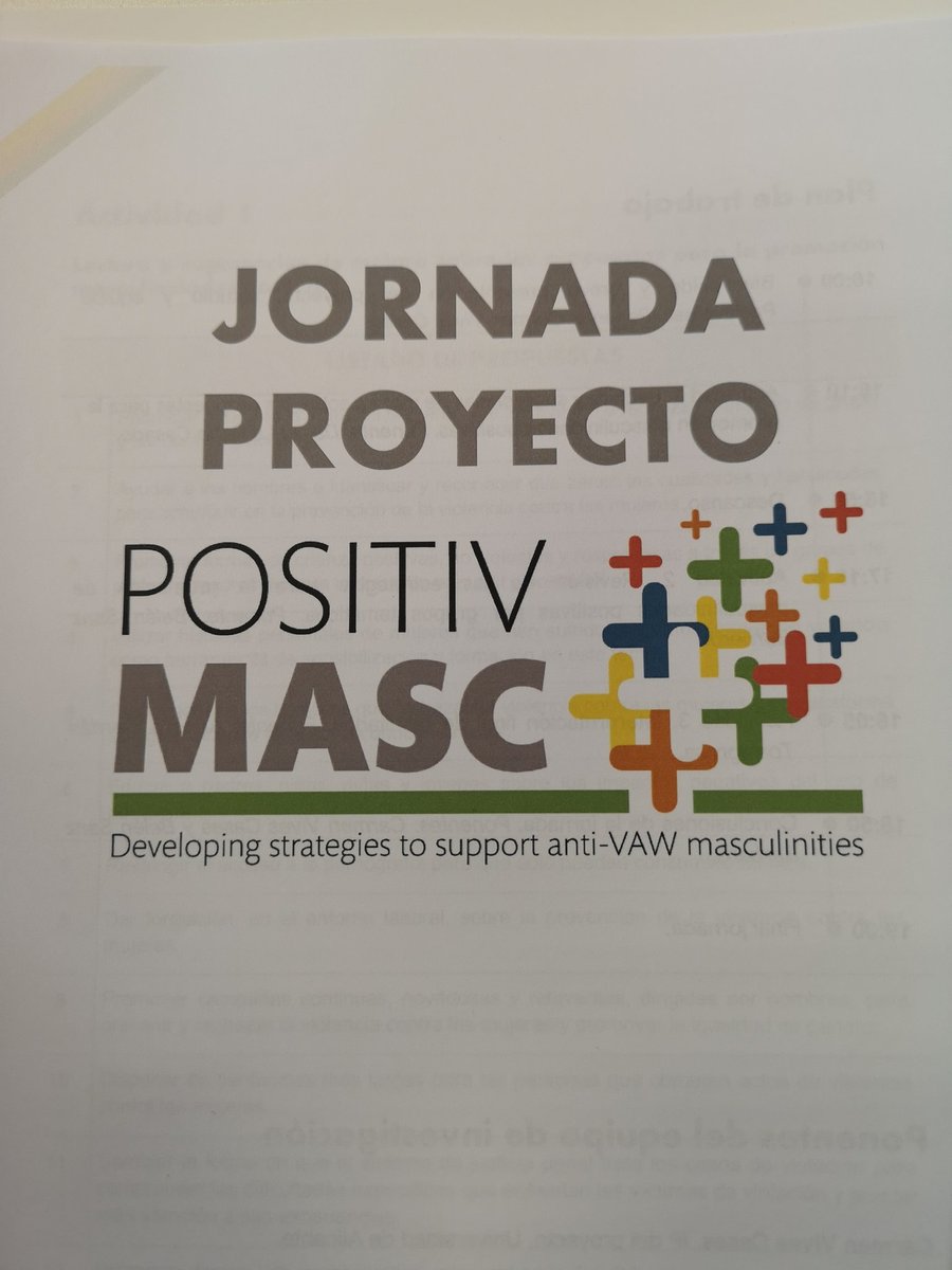 Ayer en la @UA_Universitat con @UaIgualdad devolución de resultados con el equipo de España, desde #saludpublica el trabajo sobre #masculinidadespositivas #positivemasculinities
@PositivMascEU 🤓👀🎉