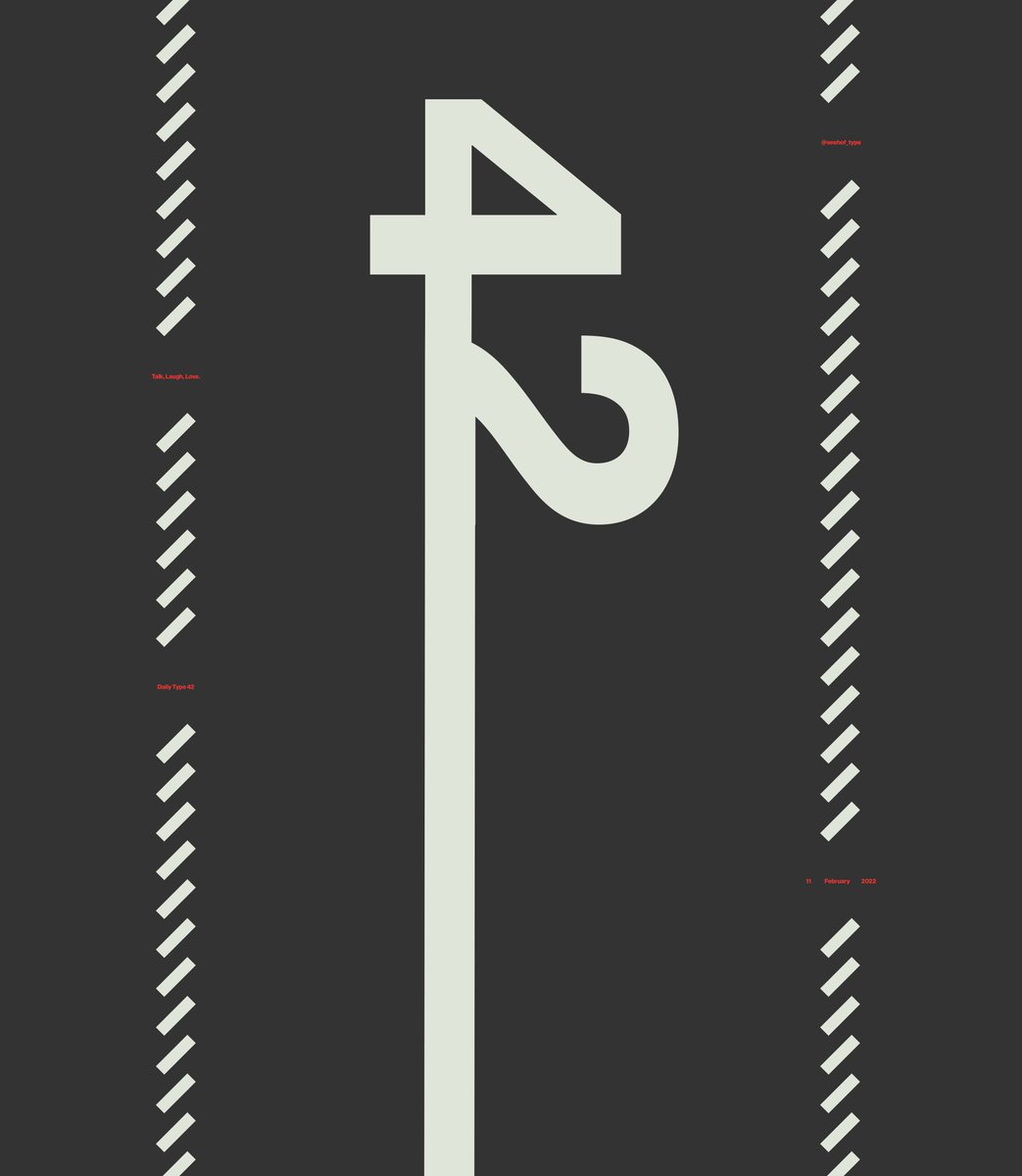 seehof_types's tweet photo. Almost Daily Type 42 — Talk, Laugh, Love.
#type #typo #typi https://t.co/aIuSm7f6Ov