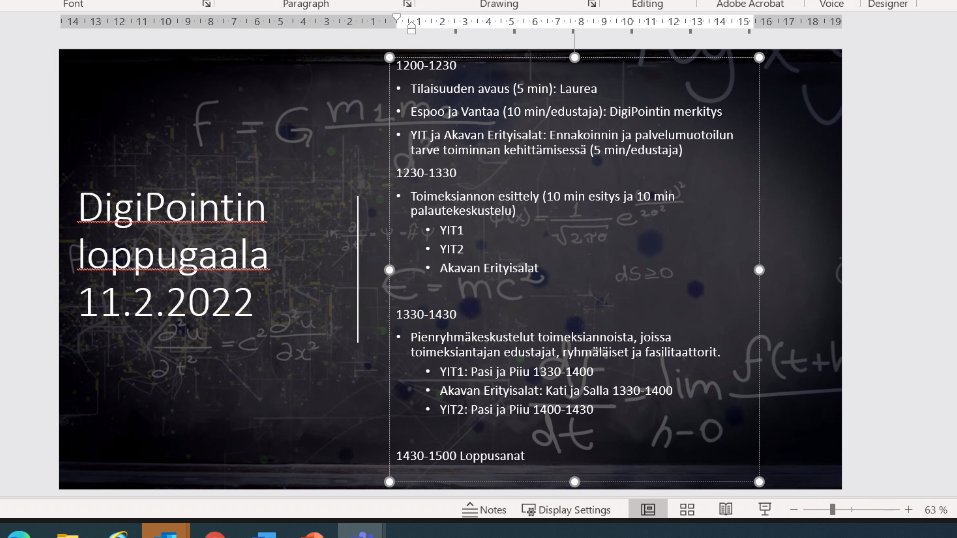 MikkoVantaa's tweet image. Viikonlopun viettoon on hienoa lähteä, kun on saanut nauttia DigiPointin Vantaan ja Espoon opiskeljoiden loistavista esityksistä ja ratkaisuista yhteistyöyritysten palvelumuotoiluhaasteisiin. Upeaa duunia!! #6aika #digipoint