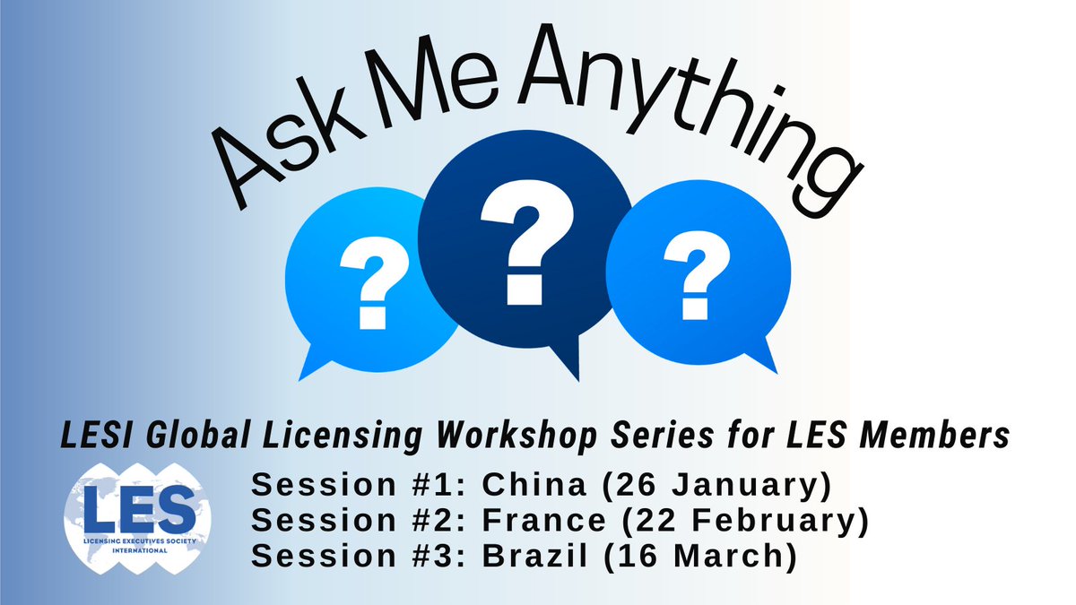 LESIntl's tweet photo. The next #webinar in our #AskMeAnything Series will be 22 February, when you will hear from speakers in France about what’s current in their #patent and #licensing world and also have a Q-and-A opportunity. Register: https://t.co/YvUPZHBZOu https://t.co/it24cZ9vpY