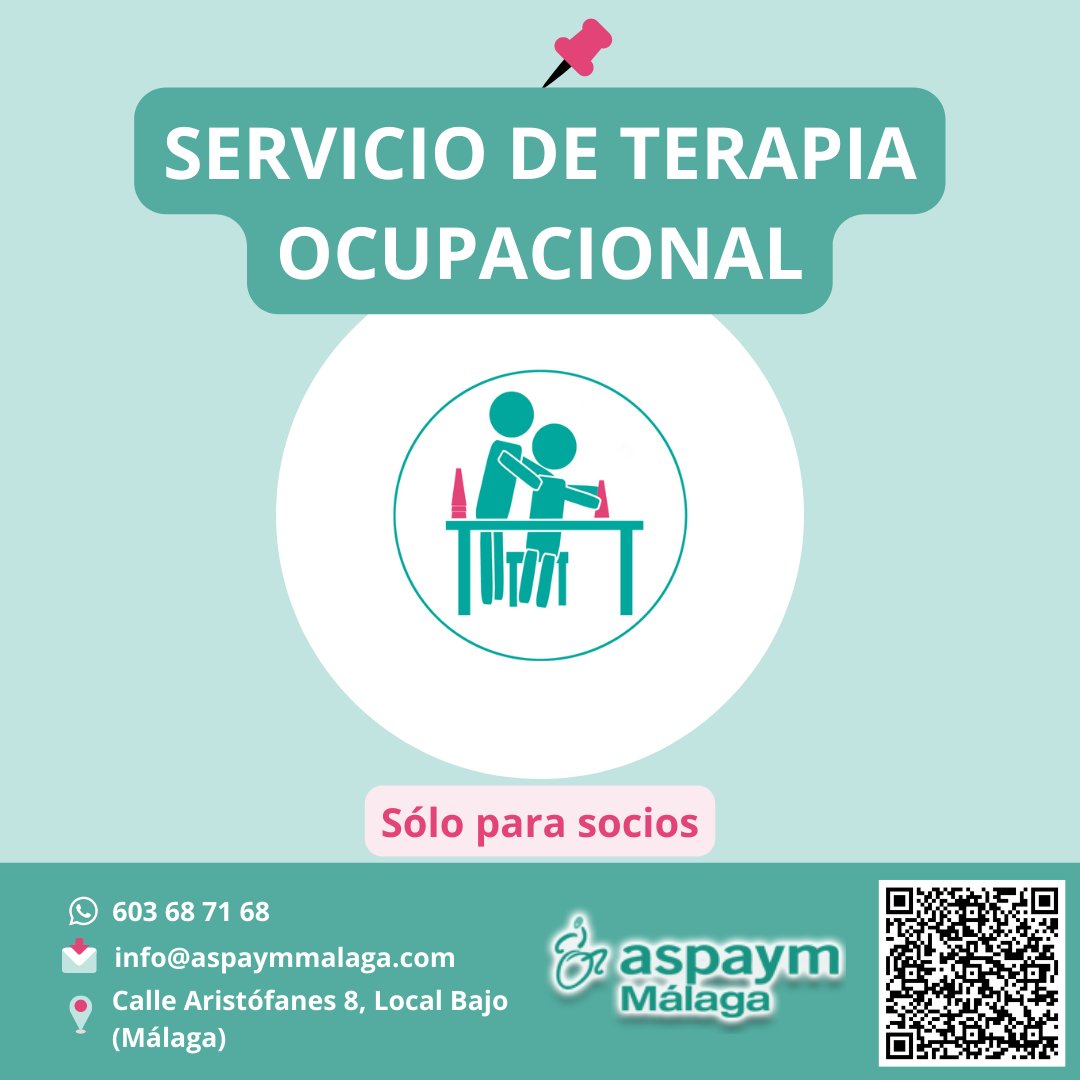 Aspaym_malaga's tweet photo. ➡️ #TERAPIAOCUPACIONAL #ASPAYMMÁLAGA
➡️Trabaja #ABVD y #AIVD mediante #rehabilitación (clínica, piscina o domicilio), #asesoramiento/confección de #productosdeapoyo, #entrenamiento en manejo de #silladeruedas, etc.
⚠️Sólo socios⚠️
📲 Inscripciones: https://t.co/DBi418gpLw https://t.co/AAKoyB2wiR