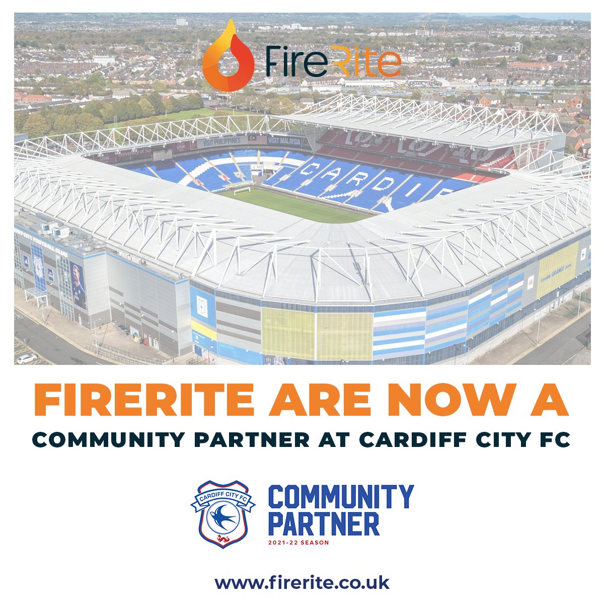 FireRiteUK's tweet photo. FireRite are now officially a Cardiff City Community Partner.
https://t.co/1kodwArk8O
#cardiffcitycommunitypartnership #cardiffcitycp
#Firerite #activefireprotection #passivefiveprotection
#fireriskcompliance #fireconsultancy https://t.co/GiRamx7m3U