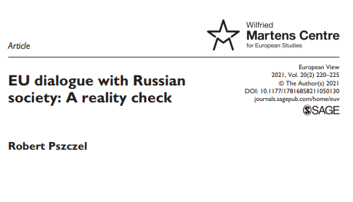 MartensCentre's tweet photo. 🇪🇺👀#EuropeanView: 'EU dialogue with Russian 
society: A reality check' by @RobertPszczel. "Engagement with Russian civil society is the least contested part of the #EU’s current and expected 
future approach to #Russia" 👉https://t.co/HESuopWHw5 #ThinkingTogether #FutureOfEurope https://t.co/ChPccf7C4J