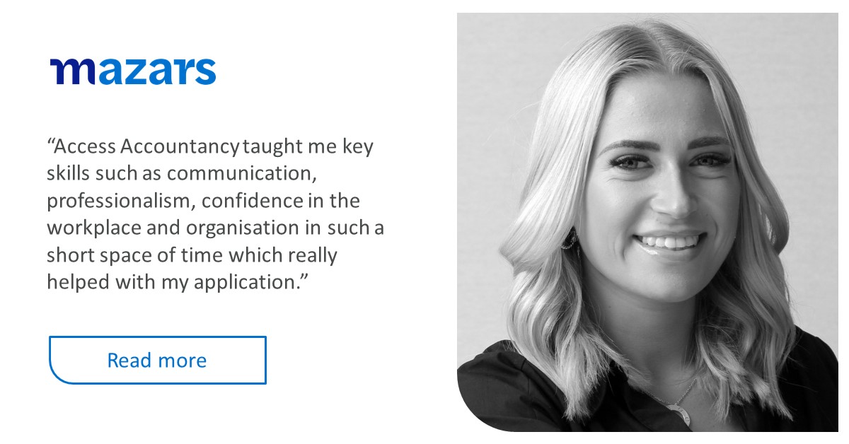 ForvisMazarsUK's tweet photo. We are delighted to announce the launch of our Future Choices: #AccessAccountancy work experience programme! Hear from Ellie-Mae Freeman below on her experience through the programme.
Find out more here - https://t.co/PiMgMlGIII https://t.co/PTvQjtUBA2