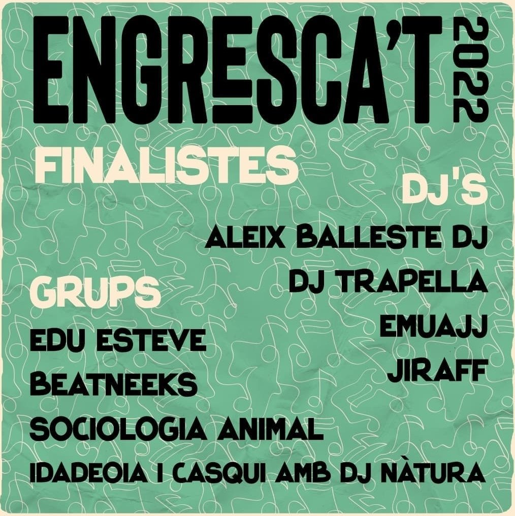 🎸🎧🎶 Aquesta tarda, <a href="/labascula038/">LA BÀSCULA</a> acull la final del concurs <a href="/engrescat_tgk/">Engresca't</a> 2022 per seleccionar el grup i el DJ que completaran el cartell de la <a href="/telecogresca/">Telecogresca</a>.

🕕 De 18 a 23.30 h
🆓 Entrada gratuïta amb reserva prèvia
ℹ️ ow.ly/xjuq50HQolS