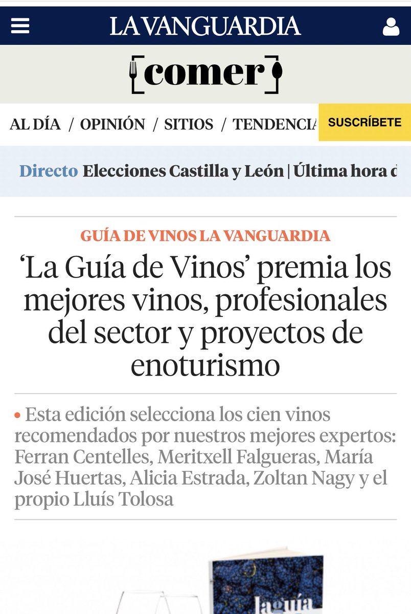 Gallina de Piel Wines (@gallinapielwine) on Twitter photo Es un honor poder formar parte de la selección 2022 de la Guía de Vinos de <a href="/LaVanguardia/">La Vanguardia</a> 🔥
¡La creatividad y la innovación son parte de nuestra esencia gallinera! ¡Muchas gracias!
<a href="/vinsabadal/">Abadal</a> 
@seijasoficial_ Es un honor poder formar parte de la selección 2022 de la Guía de Vinos de <a href="/LaVanguardia/">La Vanguardia</a> 🔥
¡La creatividad y la innovación son parte de nuestra esencia gallinera! ¡Muchas gracias!
<a href="/vinsabadal/">Abadal</a> 
@seijasoficial_