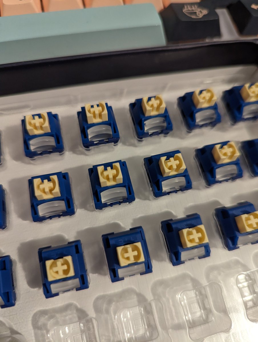 KuroRyuu_86's tweet image. Whoa....mail day. Ive been waiting for these for awhile. GMK pixel novelties/spacebar and MatrixLabs 53g tactiles. Those switches are soo smooth and poppy. Like butter. 
#Drop #matrixlabs #switches #keycaps #gmkpixel #mechanicalkeyboard #53gtactile #dailyclack