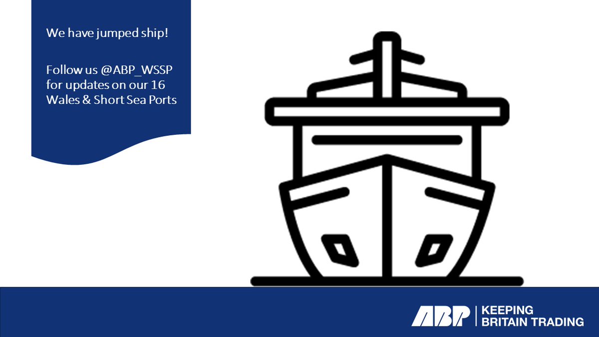 We are moving. Follow us @ABP_WSSP for updates on our 16 Wales &amp; Short Sea Ports