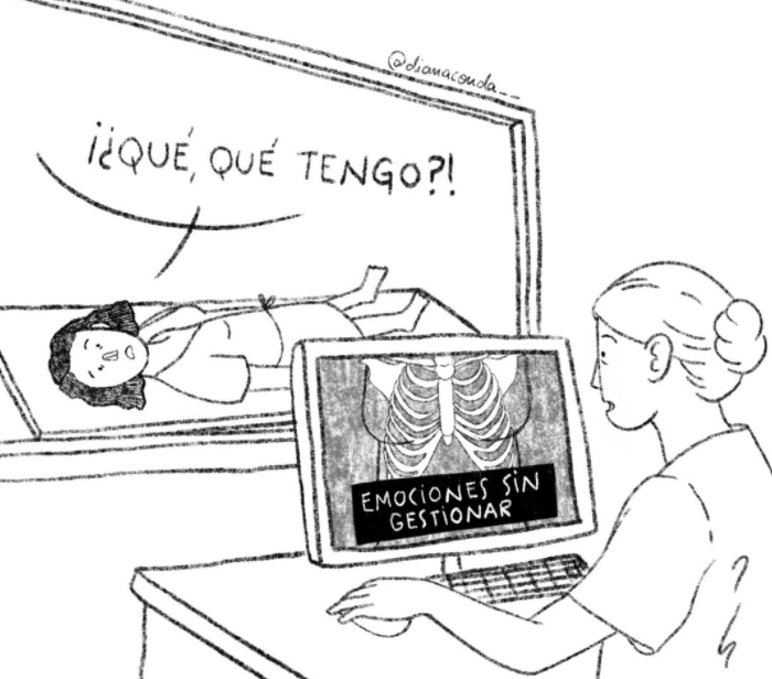 psicologiamente's tweet photo. ¿Sabes lo que es la somatización? Es el proceso mediante el cual las personas experimentan su malestar emocional a través de síntomas físicos.
Más info: https://t.co/28gHVuVqaD

Ilustración: @dianaconda__ 
#psicologiaymente #psicologia #somatizacion #cuerpo #mente https://t.co/vrqbw9kYr7
