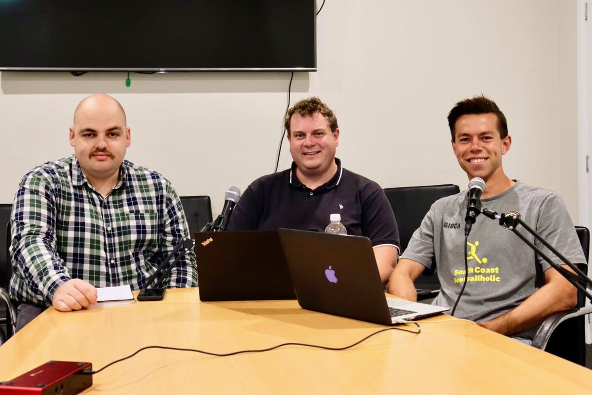 Recorded the <a href="/SCFootballholic/">The South Coast Footballholic Podcast</a> IPL 2022 season preview earlier with <a href="/jarrodpollard99/">Jarrod Pollard</a> and my arch-nemesis <a href="/barto0612/">Josh Bartlett</a>.

Pollard was telling me it will be in pod feeds sometime next week so keep an ear out for that. A few laughs and some footy chat.