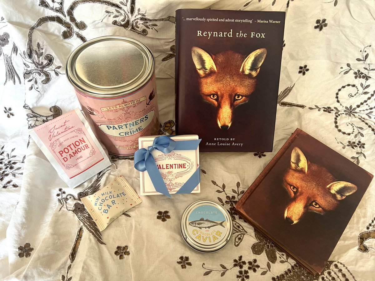 AnneLouiseAvery's tweet photo. 🦊💕Competition time! For Valentine's Day, I'm giving away a special signed copy of my Reynard the Fox, a further copy of a Fox for all Seasons, &amp; a special selection of the most luxurious, rascally chocolates.  Simply like, retweet &amp; follow to enter!💕🦊 https://t.co/sqaULiLYOx