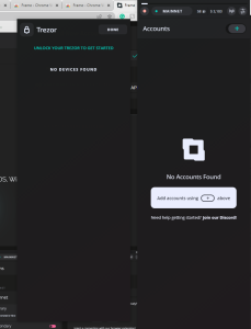 whippin69's tweet photo. @0xFrame @Trezor @LooksRareNFT cant even connect my trezor wallet, have it unlocked and connected with frame installed. Downloaded it for the purpose of claiming my looks for trezor model t but cannot even add it to wallet. Do i need to uninstall my metamask for it to work? https://t.co/EmN0uxezNW