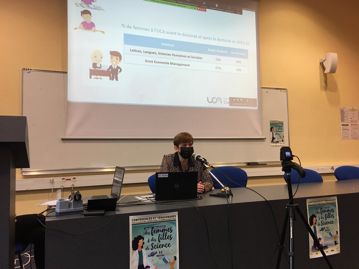 UCA_Recherche's tweet photo. Aujourd'hui l'UCA célèbre les #FemmesDeScience, avec plusieurs conférences et témoignages, dont celle de Delphine Martinot, professeure des universités au @lapscolab que vous pouvez également retrouver sur @F3Auvergne ce midi ! 📺 https://t.co/fiPcP3crwV