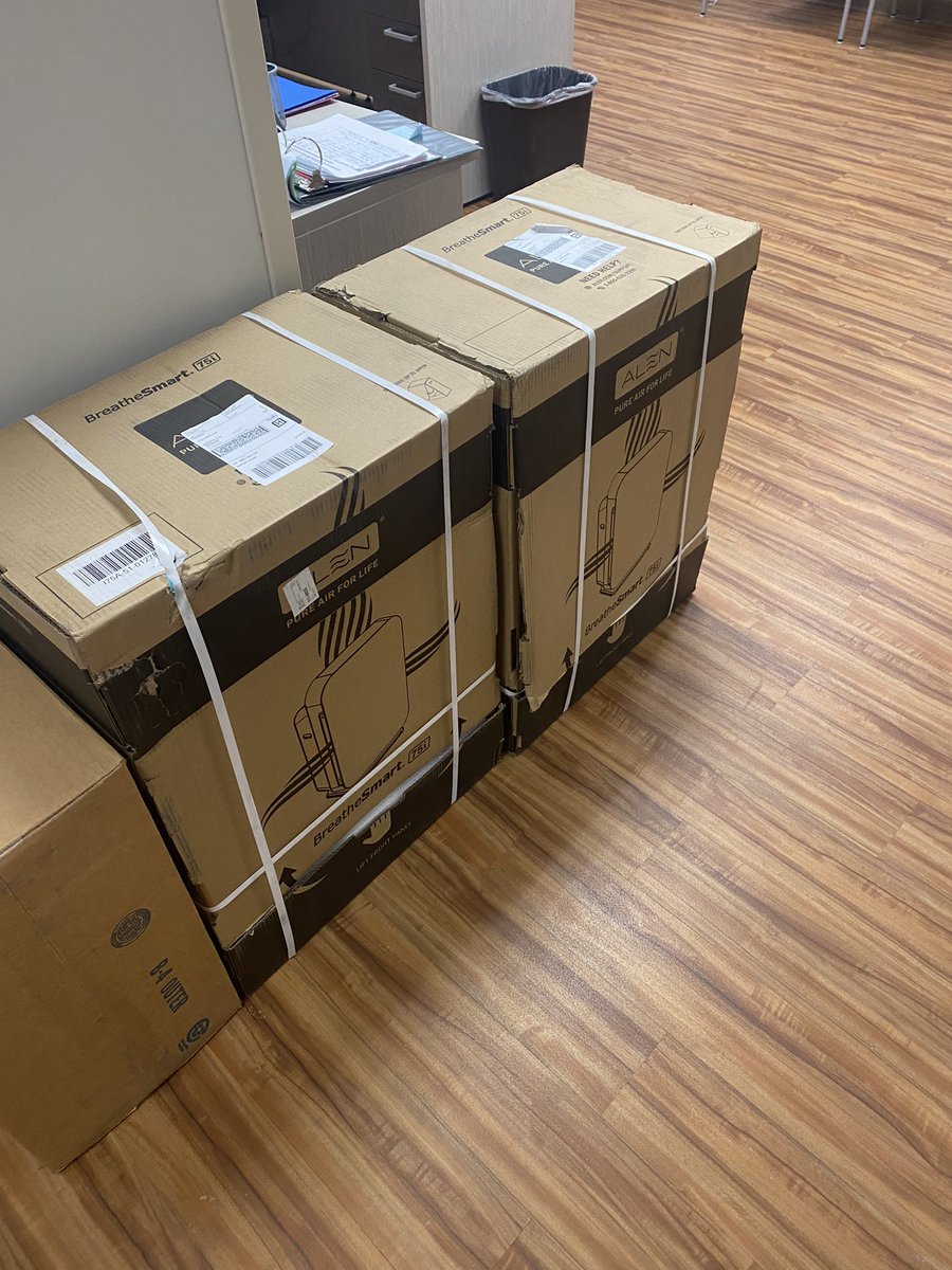 ted_thudson80's tweet photo. Thank you to the @PTA_SCES and @SycamoreCreekES parents who donated for these new air purifiers. The air in the Croc Cafe and Media Center will be a little cleaner for our students. https://t.co/AkRUtxEwXP