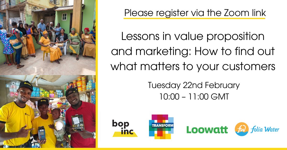 📢 Looking forward to our webinar on Tuesday 22nd hosted by our partners at @bopinc, <a href="/foliawater/">Folia Water</a> &amp; <a href="/loowatt/">Loowatt</a>!

Learn why #marketing is often overlooked by #SocEnts, the importance of #valueproposition, and creative ways to reach your customers

🔗 ZOOM LINK bit.ly/3HOVSwv