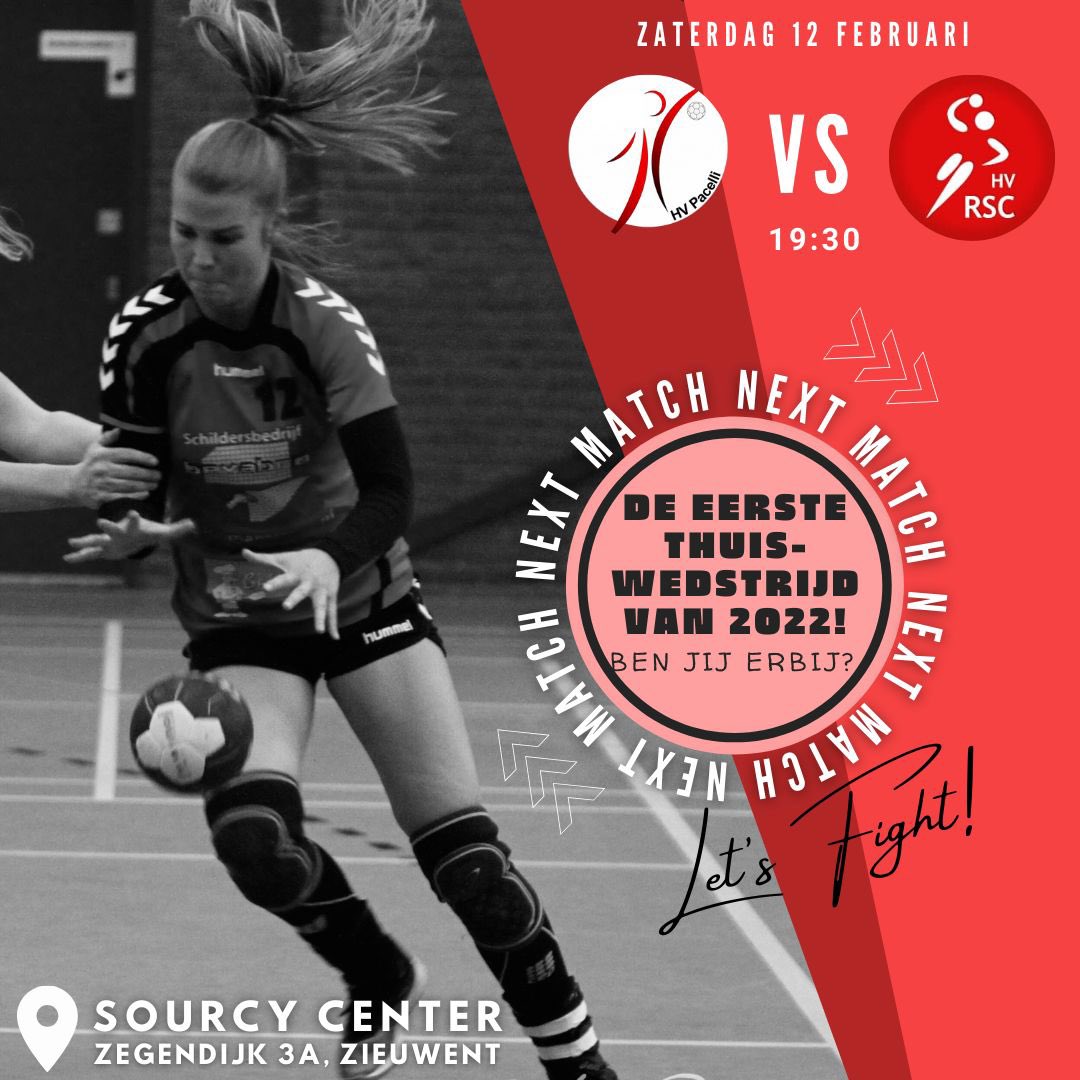 PacelliHandbal's tweet photo. Morgen spelen wij onze eerste thuiswedstrijd van 2022! De wedstrijd wordt gespeeld om 19:30 tegen R.S.C.! Hopelijk tot dan!💥🤾🏼‍♀️💪🏼 ps. Vergeet je mondkapje/QR code niet https://t.co/unX3ZM67i8