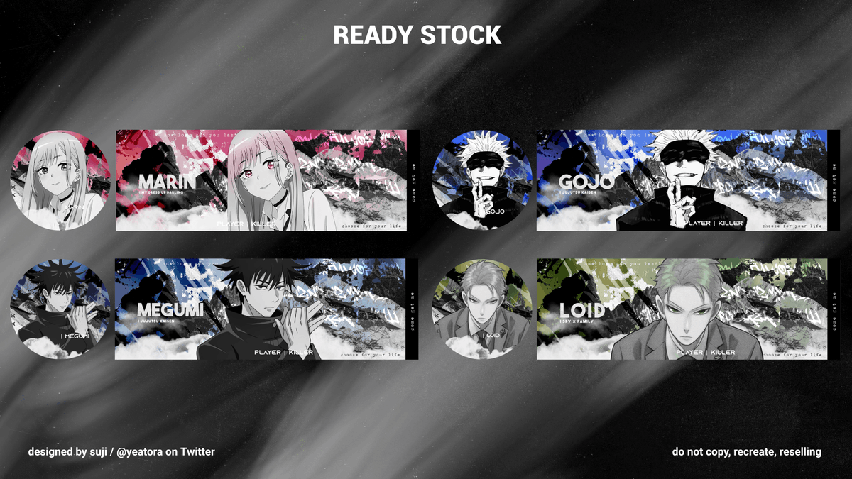 help rt please? thank you! ♡

halo! aku ada ready stock layout anime dan genshin, dapat ava JPG &amp; PNG. harganya 17k/each, payment via QRIS (all e-wallet). jika tertarik, bisa langsung DM aku mau yang mana yaa. happy shopping! (◍•ᴗ•◍) 

#zonaba #zonauang #zonajajan