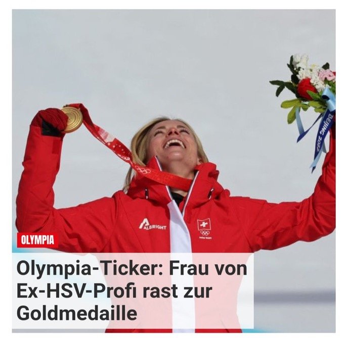 Imagine du bist über Jahre hinweg eine Favoritin im Ski Alpin. Gehörst in mehreren Disziplinen zu der absoluten Weltelite im Ski Sport.  Holst Olympiagold. Aber für irgendwelche Redakteuren bei der Mopo bist du einfach nur die Frau von einem Ex-HSV Profi...