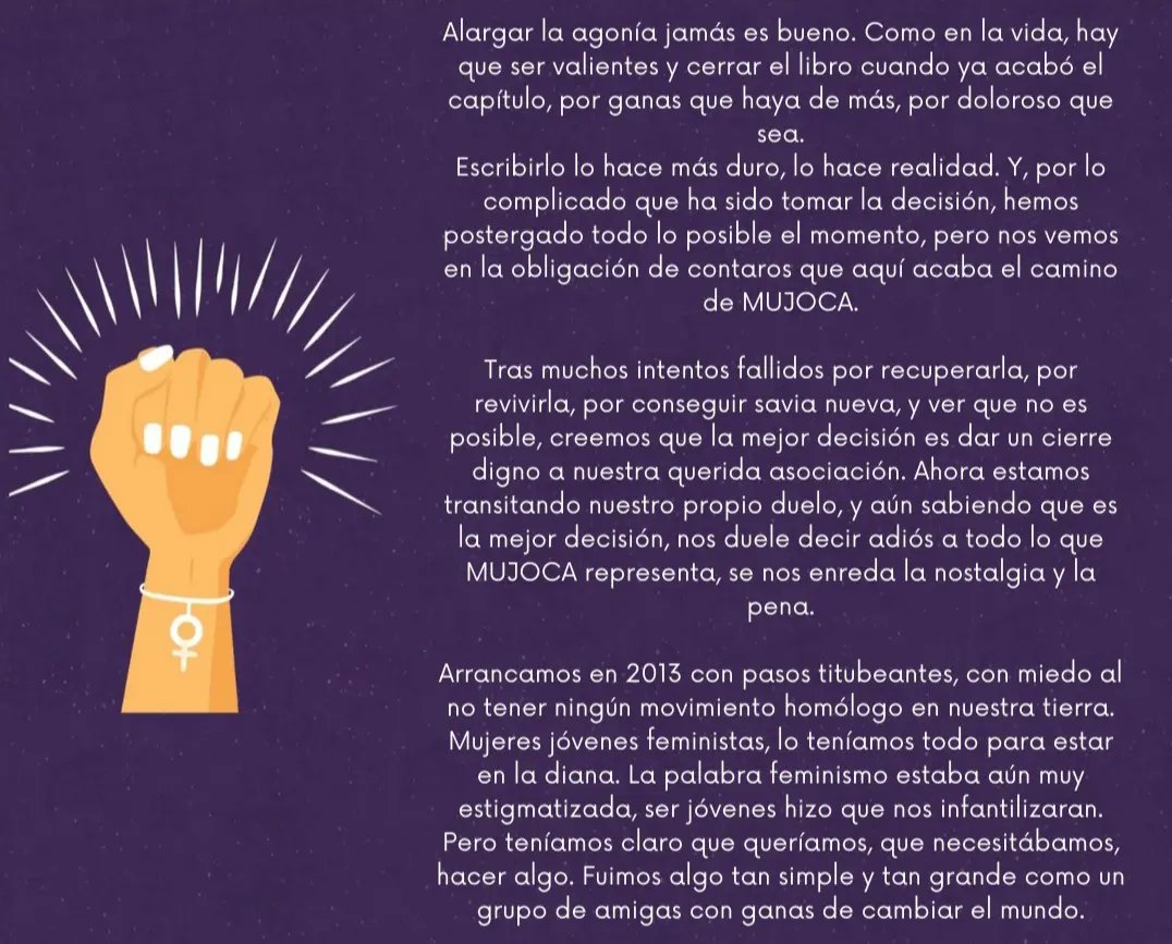 mujoca_'s tweet photo. ¡Hasta siempre, MUJOCA! https://t.co/praxfmBlMo