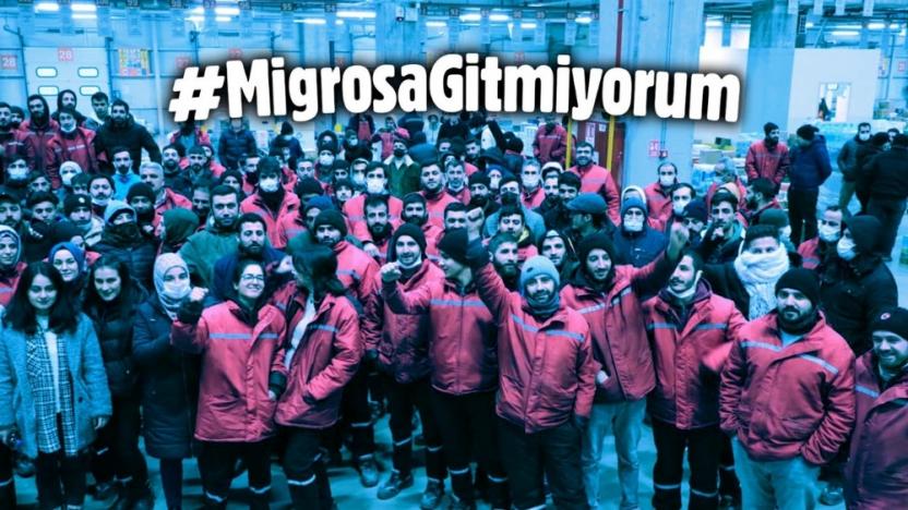 Hakları ve insanca bir ücret talebi için direnen Migros işçilerinin mücadelesini selamlıyor, herkesi işçi düşmanı Migros'u boykot etmeye çağırıyoruz.

#MigrosBoykot #MigrosaGitmiyorum