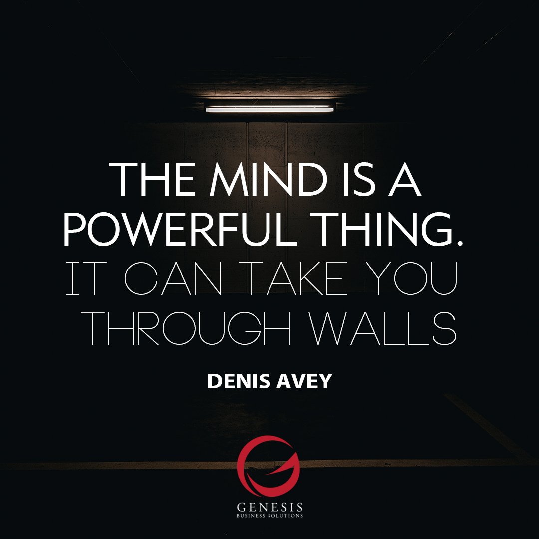 GenesisSaaS's tweet photo. The mind is a powerful thing. It can take you through walls

-Denis Avey https://t.co/ZXu7BVqnR2