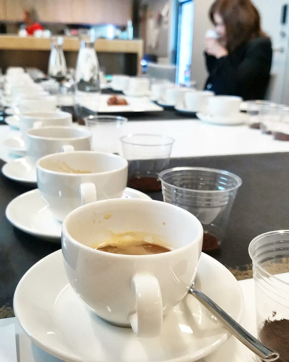 MmtTamk's tweet photo. Yesterday there was coffee tasting, cupping in the catering studio. The purpose was that the jury was going to choose from four different Mokkamestari's coffees, which will be launched as a title coffee for the catering studio. The jury was very unanimous about the winning coffee https://t.co/KjVM2cuqWB