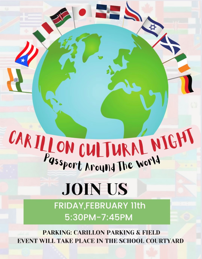 CarillonElem's tweet photo. 🥳Join us tonight for our Cultural Night! 🥳
#carilloncomets #carillonstrong https://t.co/f7gH4crrSK
