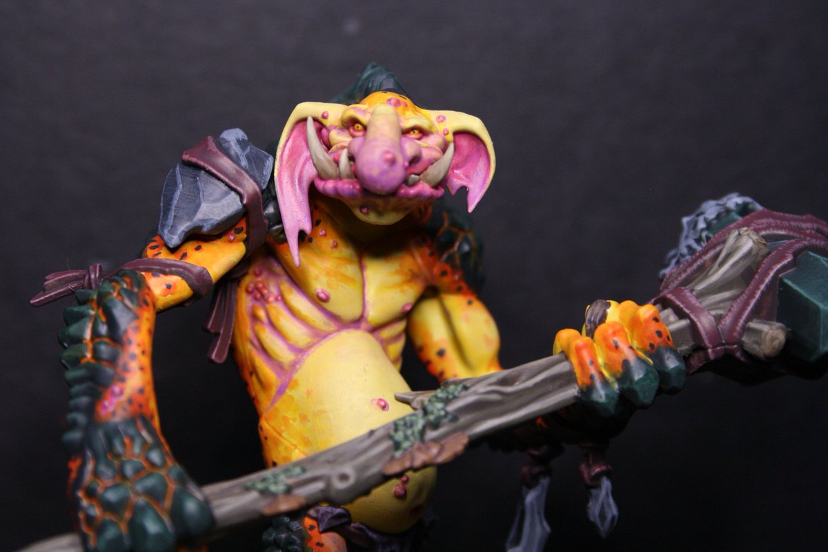 JakeTheShake3's tweet photo. Recently painted my third Rockgut Troggoth. Really happy with this one!

#gloomspitegitz #rockguttroggoth #ageofsigmar #warhammer #warhammercommunity #warhammerpainting #gamesworkshop #miniaturepainting #paintingwarhammer #troll #troggoth https://t.co/z159YEgXbT