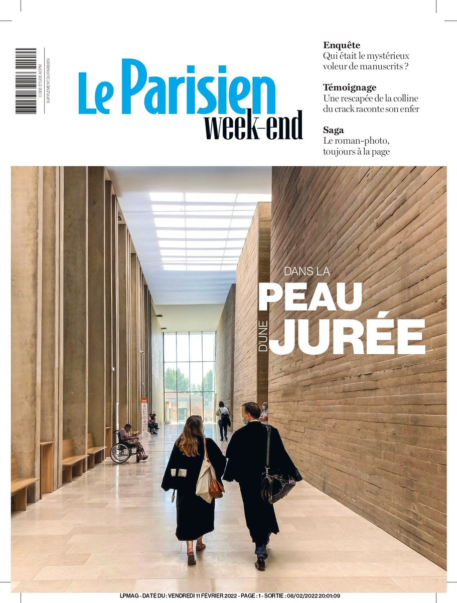 leparisienwe's tweet photo. À la Une du Parisien Week-end : «Dans la peau d'une jurée» https://t.co/CFGDLj4gDO