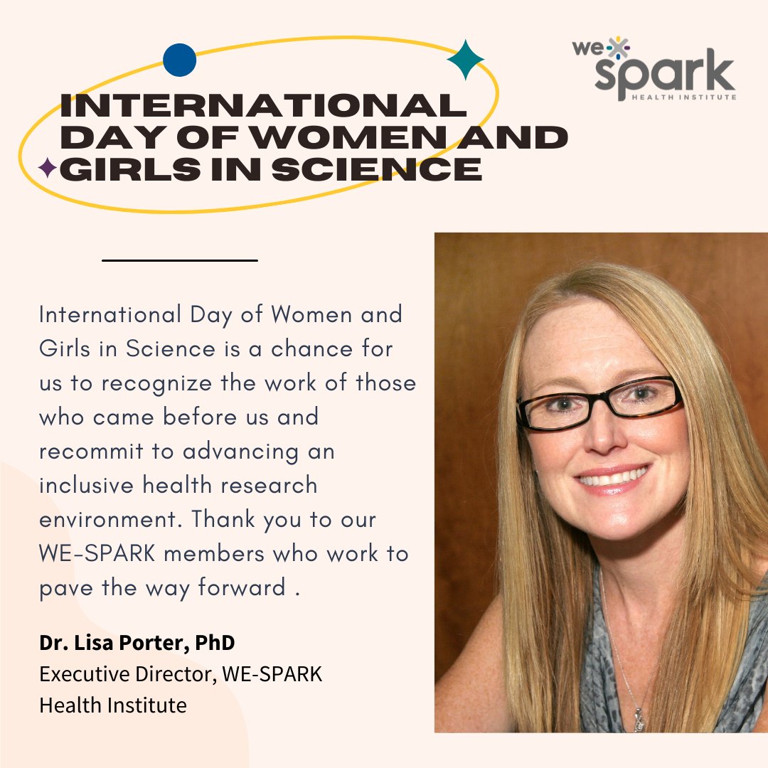 Celebrating our women and girls in science today!

#IDWGS2022 #WeSparkHealth #YQG