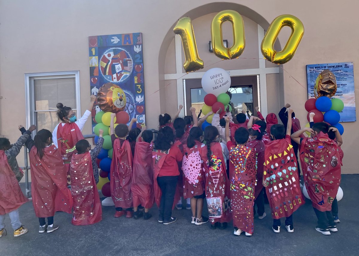 MonicaManipon's tweet photo. Lincoln Lions celebrating 100 days of learning! #lincolnlionpride #proudtobelbusd @LincolnLBUSD @ElemLBUSD https://t.co/cs6clrQ3gt
