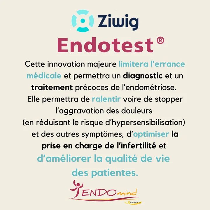 INNOVATION MONDIALE 
Le 1er test salivaire pour diagnostiquer l'#endométriose est né et sera bientôt disponible.
Fiabilité proche de 100%, il va révolutionner la vie de millions de femmes et leur prise en charge.
Merci à notre partenaire @endoziwig pour le fabuleux travail mené