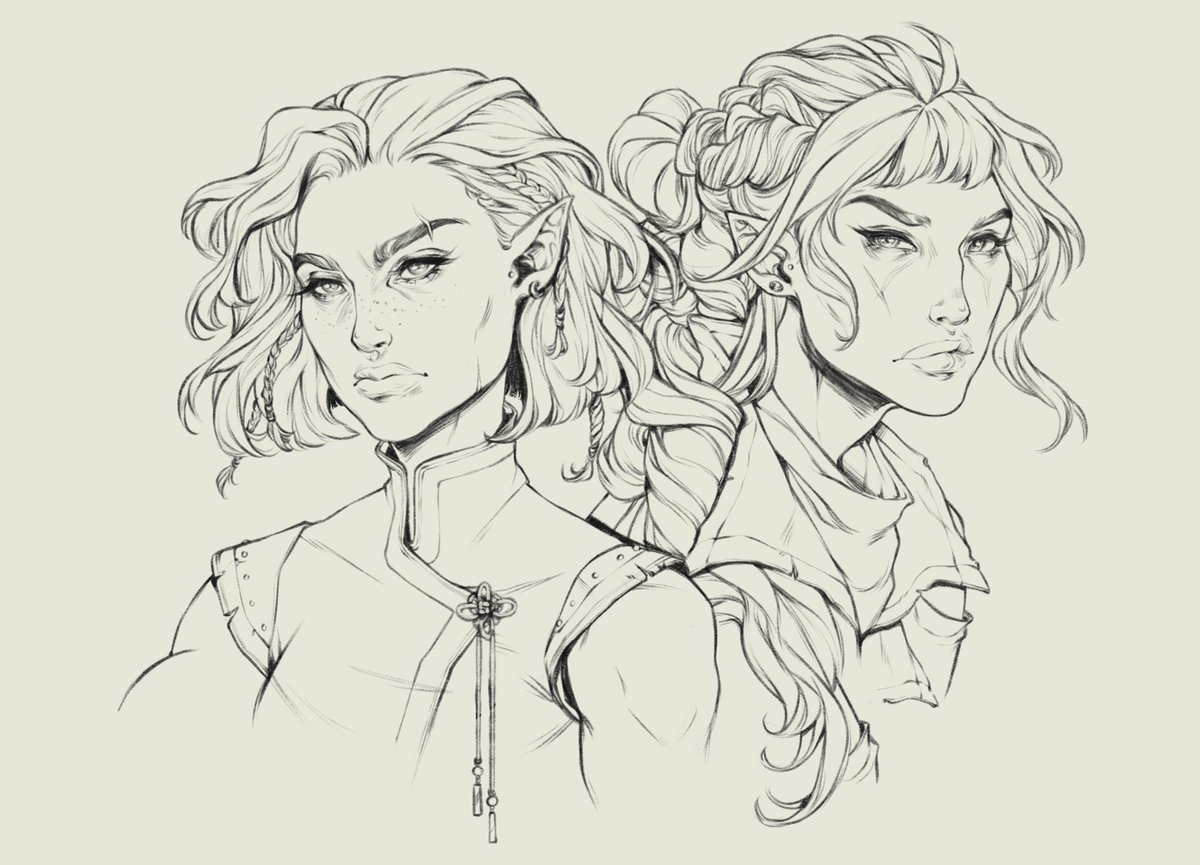 If you told 15 year old Tamara that at 23 her day job would be drawing hot ass fantasy ladies for fellow D&D nerds she would never have believed you 

Check out these smoke show twins Isol and Sarya 🔥 (characters belong to Laura and Steph!) 
