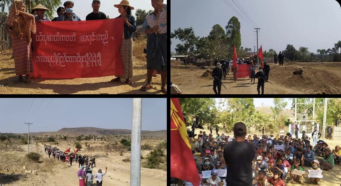 Monywa general strike marched in vigor to show their rejection towards Military rules. Nothing can stop our revolutionary spirits.   #Telenor_EndWithCriminalJunta #Telenor_StopTheSale #2022Feb11Coup #WhatsHappeningInMyanmar