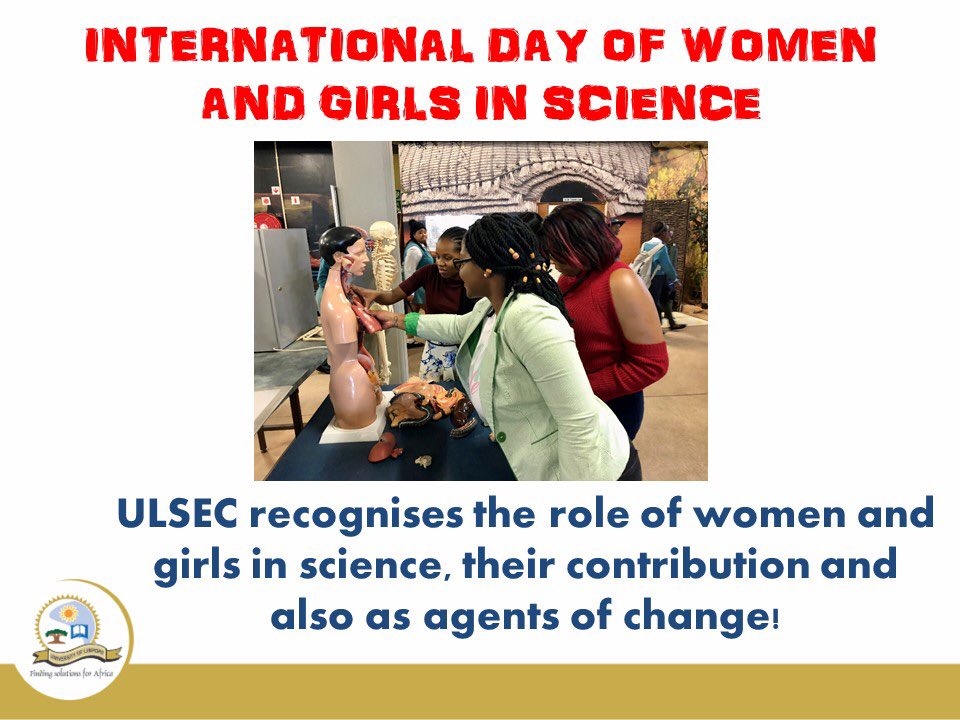 Today, we honour and appreciate all women and girls who are agents of change through science. Happy International Day of Women and Girls in Science! <a href="/ULvarsity/">University of Limpopo</a> <a href="/UN/">United Nations</a> #WomenInScience #WomenInSTEM #GirlsInScience