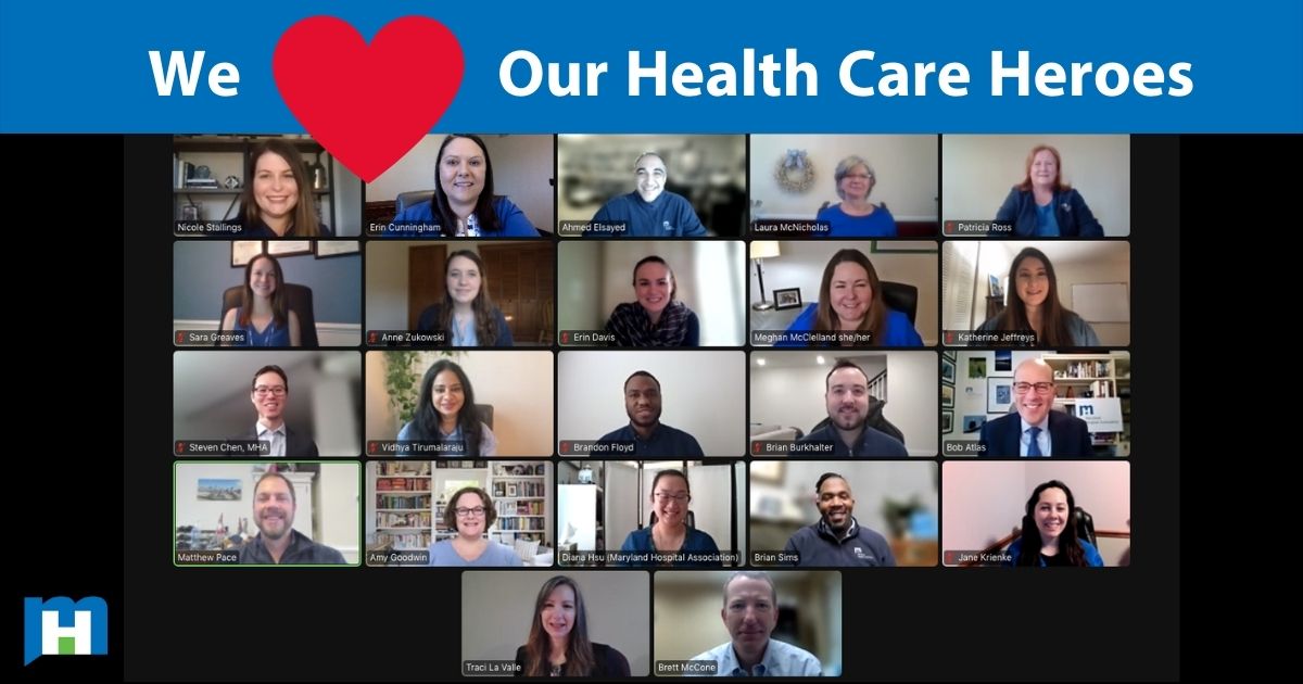 mhaonline's tweet photo. MHA is proud to show our thanks and gratitude for Maryland's health care heroes by wearing blue today. We honor your dedication and bravery today and every day. #HealthcareHeroes #Caring4Md https://t.co/k8r3OZCZux