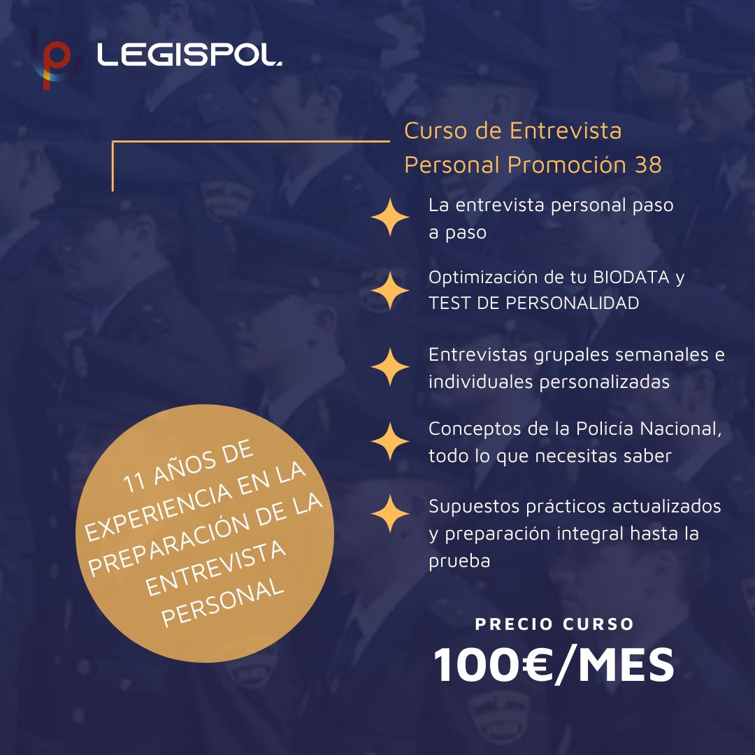Acad_Legispol's tweet photo. 📢 Da comienzo la preparación de la #ENTREVISTAPERSONAL .⏳ Reserva ya tu plaza, son limitadas👉🏻 Tu #prueba ➕ importante la tienes que trabajar y cuidar con los mejores 🔝 #preparadores. CONSÚLTANOS SIN COMPROMISO ☎️ 913172832 
📩 legispol@legispol.net 📲https://t.co/BWFSgxzChd https://t.co/nhxKkfqwSt