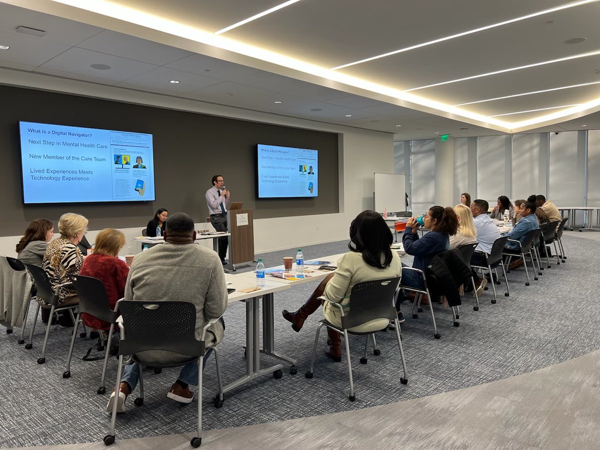 BridgingApps's tweet photo. @BridgingApps, @JohnTorousMD and @EricaJCamacho at the Division of Digital Psychiatry at Beth Israel Deaconess Medical Center are hosting its third #DigitalNavigator Training session @eastersealshou. Click the link below to learn more about the program:
https://t.co/o9hL52o2dP https://t.co/OfJVs0d51u