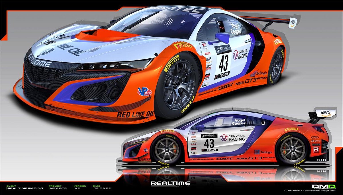 Look who’s back! <a href="/RealTimeAcura/">RealTime Racing</a> returns with <a href="/erinvogelracing/">Erin Vogel</a> and <a href="/MSCooper1/">Michael Cooper</a> in the #43 Acura NSX GT3 Evo22 

The Pro-Am pairing is looking to build on a successful debut in 2021 👏 

📰 gt-world-challenge-america.com//news/505/real…

#GTWorldChAm