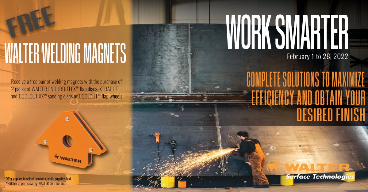 FasteningHouse's tweet photo. February #PROMO
WORK SMARTER 
Complete solutions to maximize efficiency and obtain your desired finish.

#FREE Welding Magnets with the purchase of select products.
Call Fastening House Today 18006686636 or visit https://t.co/lpd3E0dVBD for details.
@Walter Surface Technologies https://t.co/McFBlofFIl