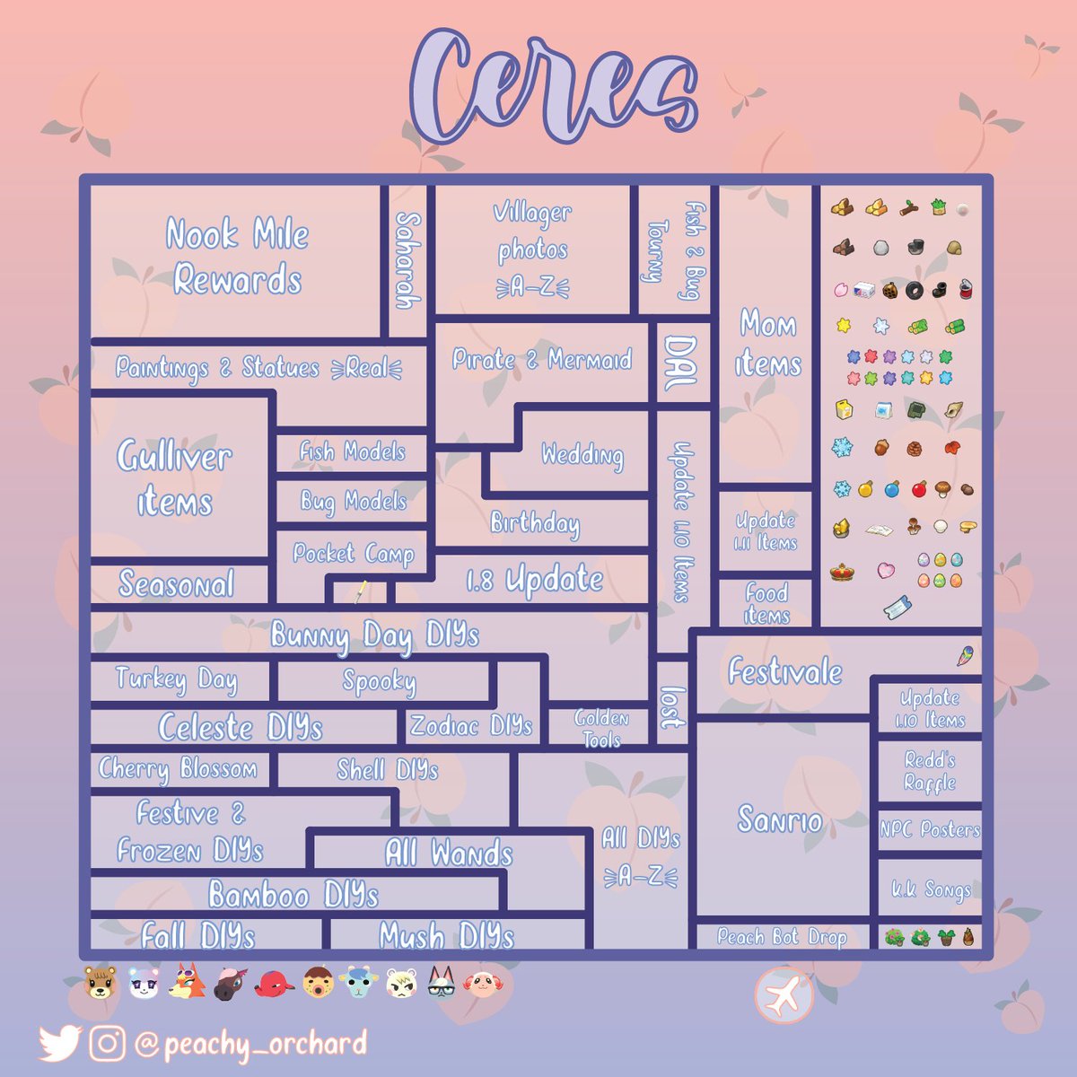 Peachy_Orchard's tweet photo. Happy Friday! We are back with some drops today 😊

🍑Welcome to CERES! 🍑

✨Limit your visit to 15 minutes (time flying in and out not included) 
✨LIKE/RETWEET/POST YOUR HAULS 

Dodo: 1LHGD

#ACNH #AnimalCrossingNewHorizons #dodocode https://t.co/hBkKdwFd7n