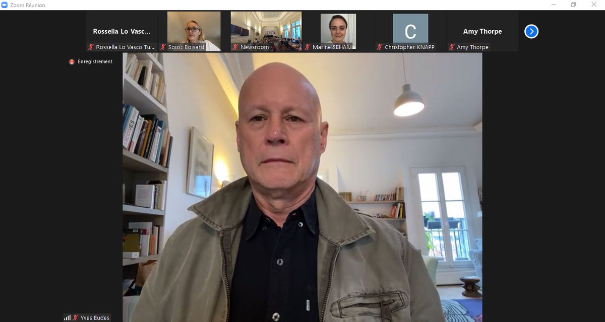 TraitdUnion10's tweet photo. @PAdesMevel, porte-parole de @RSF_inter, et @YvesEudes, ancien Grand reporter au journal @lemondefr, ont animé la Master Classe à @sciencespoEDJ, sur les thèmes : « Où en est-on en matière de liberté de la presse en Europe ? » et « Les enjeux du règlement Digital Services Act ». https://t.co/D8Q90OFOyt