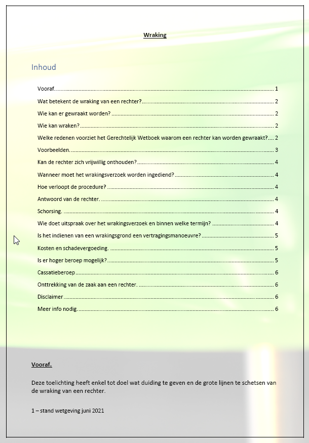 Naar aanleiding van berichten in de media over de wraking van rechters in een dossier, leest u hier meer over wat dit precies inhoudt.
Wat is wraking, wie kan wraken, wie kan er gewraakt worden, wat zijn de gevolgen enz.
issuu.com/ebeaucou/docs/…
#wraking