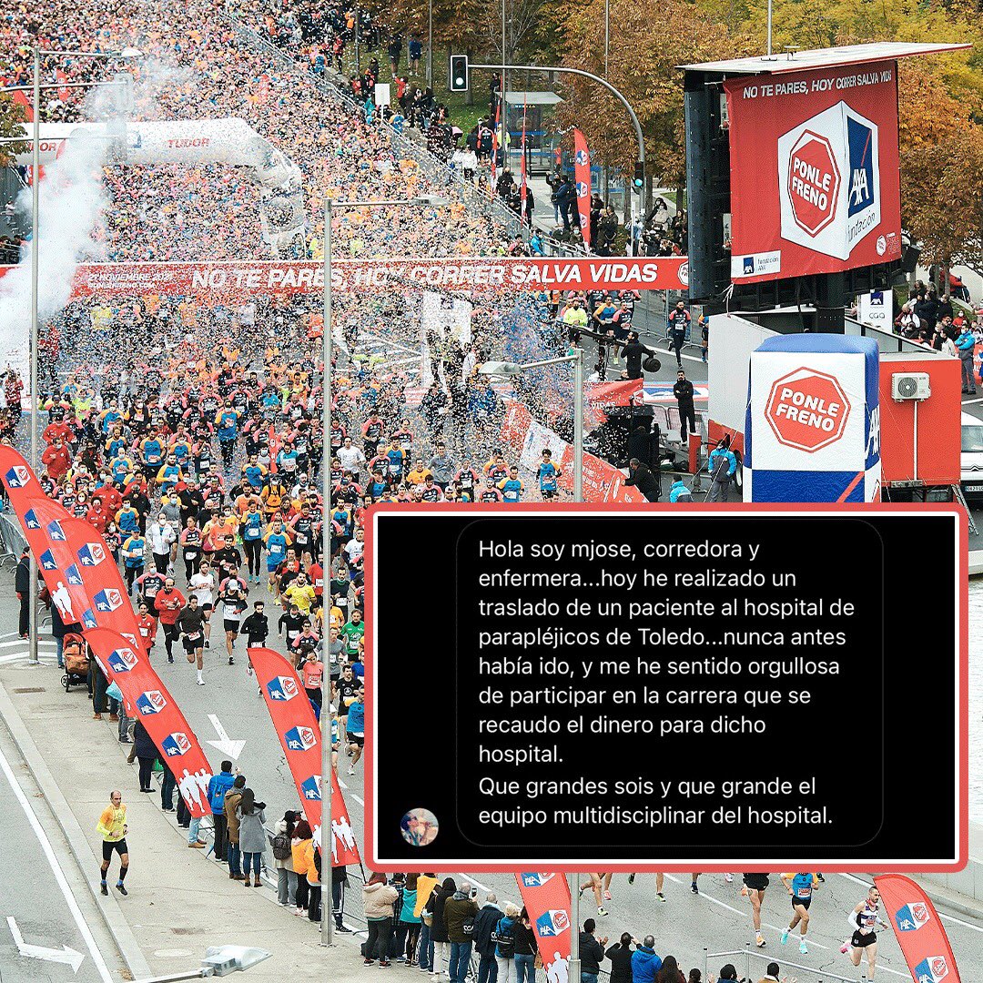Por mensajes así es por lo que realizamos las <a href="/Ponle_Freno/">Ponle Freno</a> 🥰

Muchas gracias a ti, María José, y a todos y a todas los que hacéis posible que nuestra iniciativa tenga un impacto en la sociedad 😊

¡Pronto desvelaremos el circuito 2022! 🛑

¡NO TE PARES, HOY CORRER SALVA VIDAS!